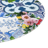 sizilianische Fliesen, Majolika, Zitronen, Zitrusf Schneidebrett (Ecke)