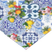 sizilianische Fliesen, Majolika, Zitronen, Zitrusf Tischdecke (Schrägansicht)