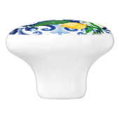 sizilianische Fliesen, Zitrone, Mosaik, Majolika, Keramikknauf (Seitenansicht)