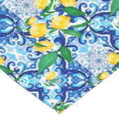 sizilianische Fliesen, Zitrone, Mosaik, Majolika, Kurzer Tischläufer (Ecke)