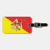 Sizilianische Gepäckmarken, patriotische siziliani Gepäckanhänger (Vorderseite horizontal)