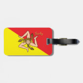 Sizilianische Gepäckmarken, patriotische siziliani Gepäckanhänger (Rückseite horizontal)