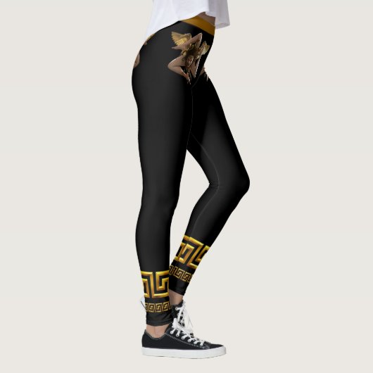 Sizilianische Goldene Medusa Athletische Leggings (Rechts)