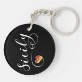 Sizilianische Herzenflagge, Sizilien Schlüsselanhänger (Rückseite)