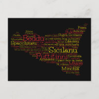 Sizilianische Karte Postkarte