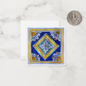 Sizilianische Keramik Tile - P2 - Flachkarte Mitteilungskarte (Vorderseite/Rückseite Beispiel)