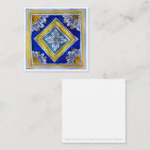 Sizilianische Keramik Tile - P2 - Flachkarte Mitteilungskarte (Vorne/Hinten)