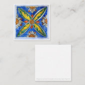 Sizilianische Keramik Tile - P4 - Flachkarte Mitteilungskarte (Vorne/Hinten)