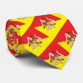 Sizilianische Krawatte, sizilianische Fahne, Gesch Krawatte (Gerollt)