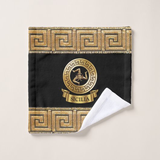 sizilianische Medusa / Golden Gorgon Geschenk / Ga Badhandtuch Set (Waschlappen)