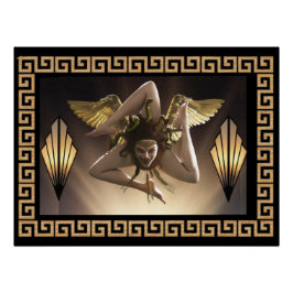 Sizilianische Medusa (Trinacria) Symbol der Insel Poster