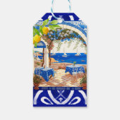 Sizilianische Mittelmeer-Majolika Zitruskacheln Geschenkanhänger (Rückseite)