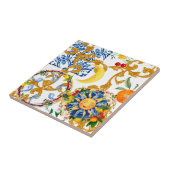 sizilianische Sonne, Halbmond, Sommer, Majolika, Z Fliese (Seite)