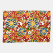 sizilianische Sonne, Halbmond, Sommer, Majolika, Z Geschirrtuch (Horizontal)