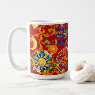 sizilianische Sonne, Halbmond, Sommer, Majolika, Z Kaffeetasse
