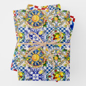 sizilianische Sonne, Halbmond, Zitrone, mediterran Geschenkpapier Set (Beispiel)
