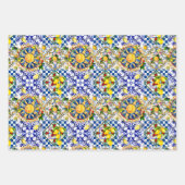 sizilianische Sonne, Halbmond, Zitrone, mediterran Geschenkpapier Set (Vorderseite)