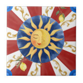 sizilianische Sonne, Majolika, Fliese (Vorderseite)