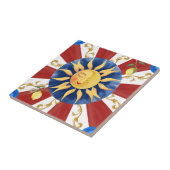 sizilianische Sonne, Majolika, Fliese (Seite)