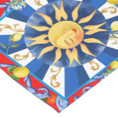 sizilianische Sonne, Majolika, Zitrone, Kurzer Tischläufer (Ecke)