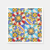 sizilianische Sonne, Majolika, Zitrone, Serviette (Vorderseite)