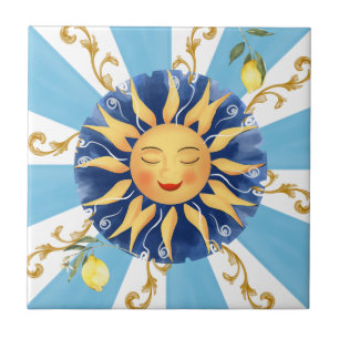 sizilianische Sonne, Mosaik, Mittelmeer, Fliese