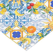 sizilianische Sonne, Zitrone, Majolika, Kurzer Tischläufer (Ecke)