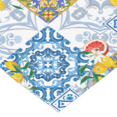 sizilianische Sonne, Zitrone, Majolika, Kurzer Tischläufer (Ecke)