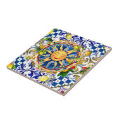 sizilianische Sonne, Zitrone, mediterrane Fliesen, Fliese (Seite)