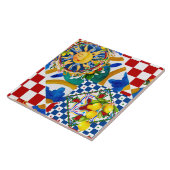 sizilianische Sonne, Zitrone, mediterrane Fliesen, Fliese (Seite)