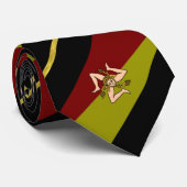 Sizilianische Streifenflagge Krawatte (Gerollt)
