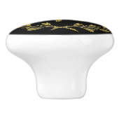 Sizilianische Trinacria in Gold auf Ihrer Farbe Keramikknauf (Seitenansicht)