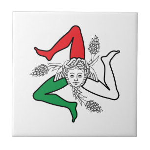 Sizilianische Trinacria Medusa Design Fliese