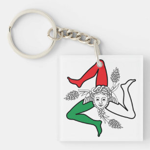 Sizilianische Trinacria Medusa Design Schlüsselanhänger