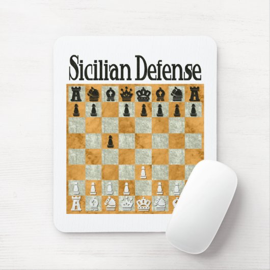 Sizilianische Verteidigung Mousepad (Mit Mouse)