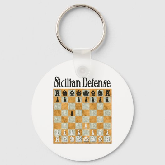 sizilianische Verteidigung Schlüsselanhänger (Vorderseite)