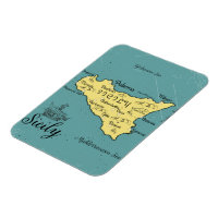 Sizilianische Vintage nautische Karte