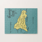 Sizilianische Vintage nautische Karte Puzzle (Horizontal)