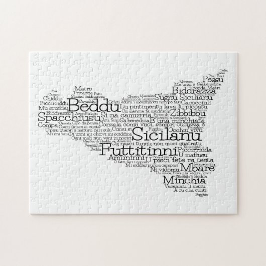 Sizilianische Word Map Puzzle (Horizontal)