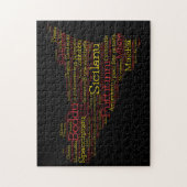 Sizilianische Word Map Puzzle (Vertikal)