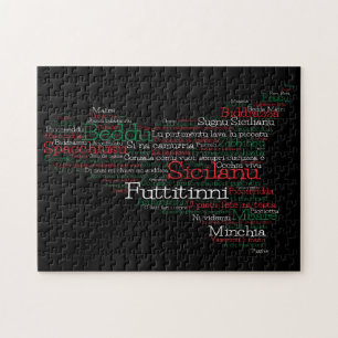 Sizilianische Word Map Puzzle