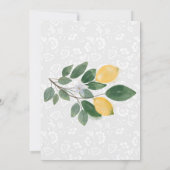 Sizilianische Zitronen zum Geburtstag Dankeskarte (Rückseite)