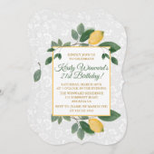 Sizilianische Zitronen zum Geburtstag Einladung (Vorne/Hinten)