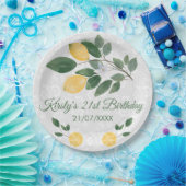 Sizilianische Zitronen zum Geburtstag Pappteller (Party)