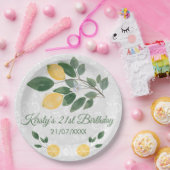 Sizilianische Zitronen zum Geburtstag Pappteller (Party)