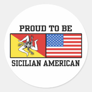 sizilianischer Amerikaner Runder Aufkleber