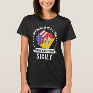 Sizilianischer amerikanischer Patriot Grown Proud T-Shirt