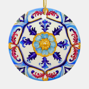 Sizilianischer Barockblume I Keramik Ornament