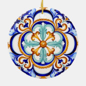 Sizilianischer Barockblume II Keramik Ornament (Hinten)