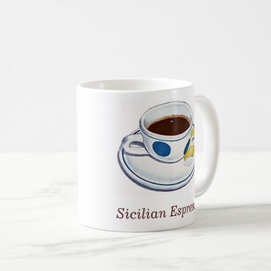 Sizilianischer Espresso Kaffeetasse (VorderseiteRechts)